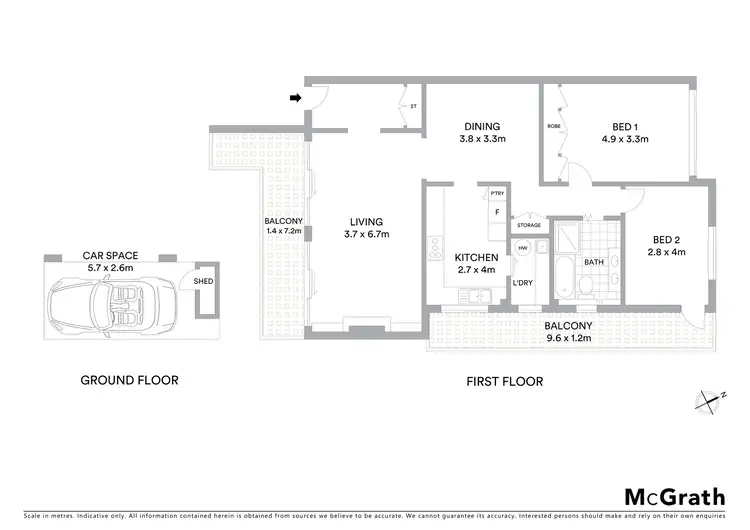 Floorplan of Homely apartment listing, 10/252 Pacific Highway, Greenwich NSW 2065