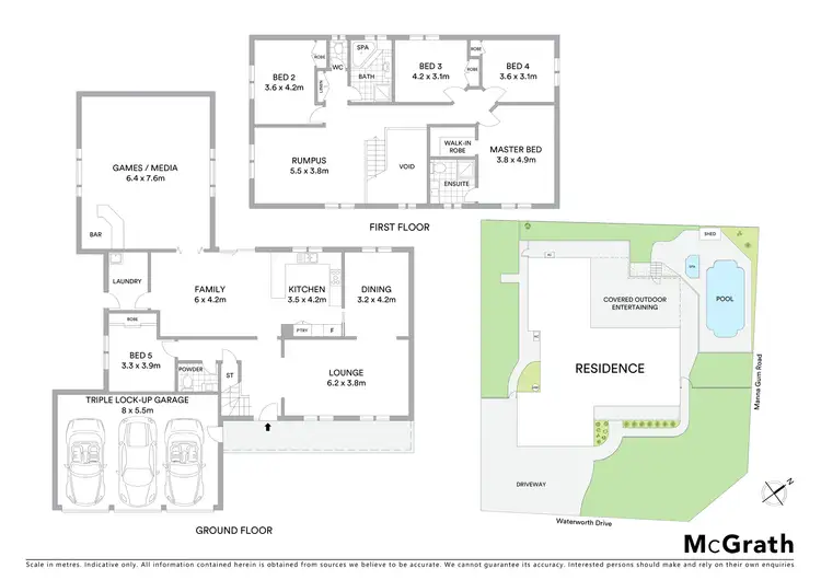 Floorplan of Homely house listing, 147 Waterworth Drive, Narellan Vale NSW 2567