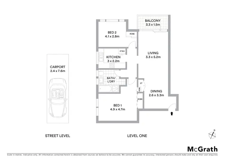 Floorplan of Homely apartment listing, 1/2 Findlay Avenue, Roseville NSW 2069