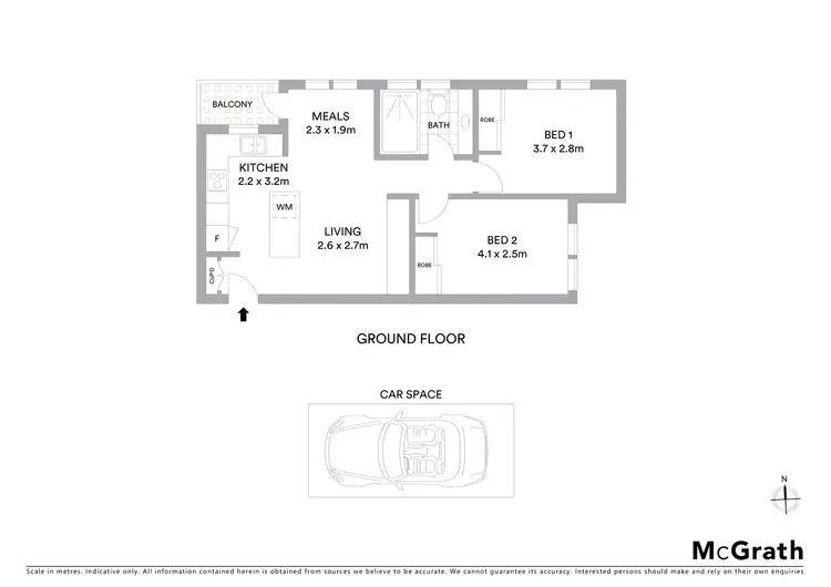 Floorplan of Homely apartment listing, 1/9 Adam Street, Burnley VIC 3121