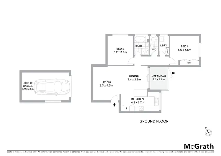 Floorplan of Homely apartment listing, 3/461 Willoughby Road, Willoughby NSW 2068
