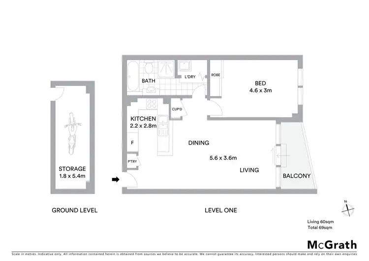 Floorplan of Homely apartment listing, 587/83 Dalmeny Avenue, Rosebery NSW 2018