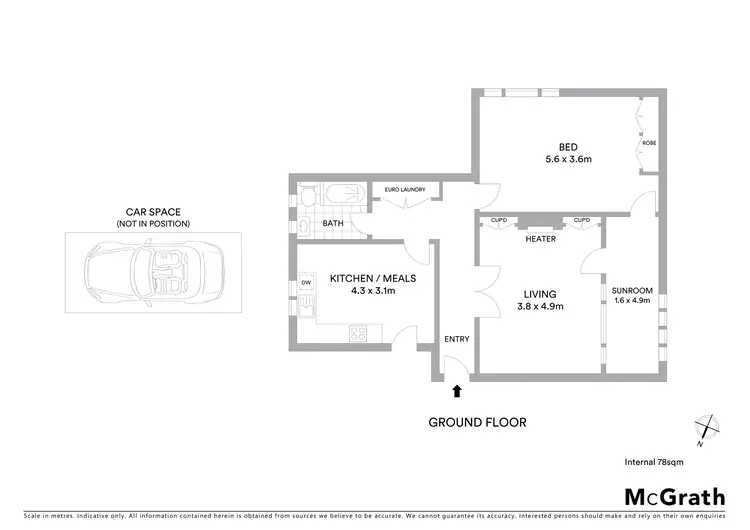 Floorplan of Homely apartment listing, 4/60 Queens Road, Melbourne VIC 3004