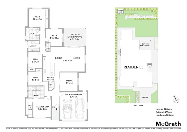 Floorplan of Homely house listing, 5 Conte Circuit, Augustine Heights QLD 4300