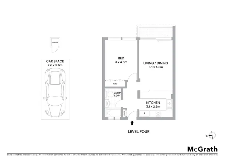 Floorplan of Homely apartment listing, 43/32 Carabella Street, Kirribilli NSW 2061