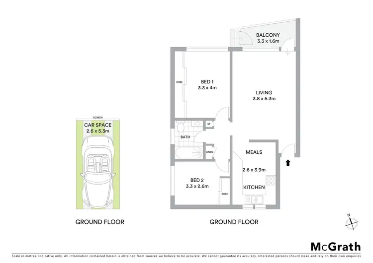 Floorplan of Homely apartment listing, 1/110 Kingsway, Woolooware NSW 2230