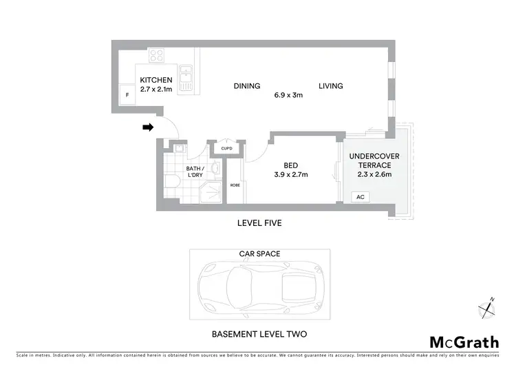 Floorplan of Homely apartment listing, 49/236 Pacific Highway, Crows Nest NSW 2065