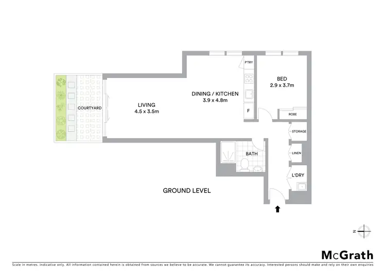 Floorplan of Homely apartment listing, 3/66 Atchison Street, Crows Nest NSW 2065