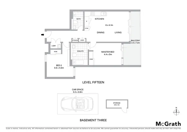 Floorplan of Homely unit listing, 1502/225 Pacific Highway, North Sydney NSW 2060
