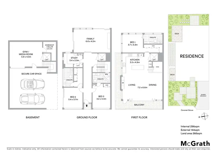 Floorplan of Homely townhouse listing, 16A Coronet Grove, Beaumaris VIC 3193