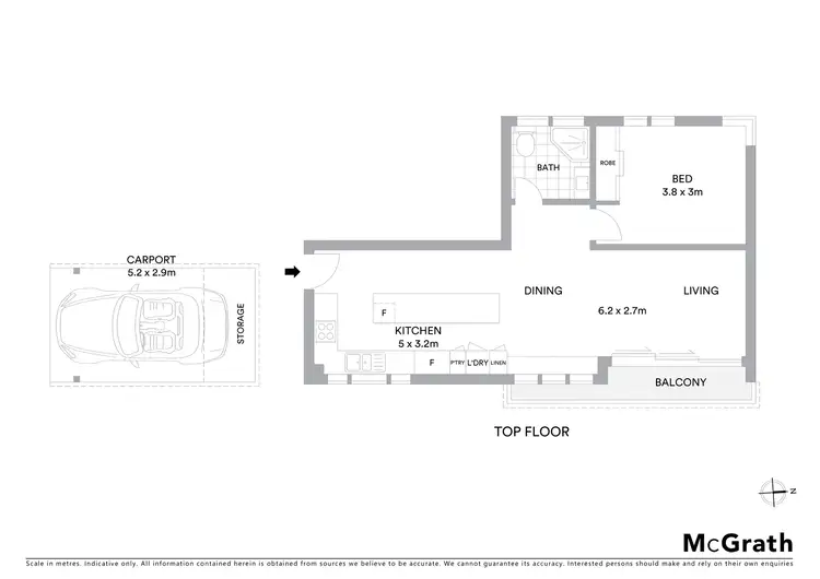 Floorplan of Homely apartment listing, 6/6 Oceanview Avenue, Vaucluse NSW 2030
