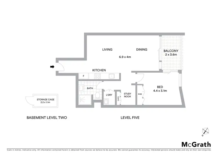 Floorplan of Homely apartment listing, 502/147 Ross Street, Forest Lodge NSW 2037