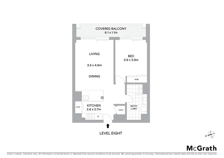 Floorplan of Homely apartment listing, 806/2 Springfield Avenue, Potts Point NSW 2011
