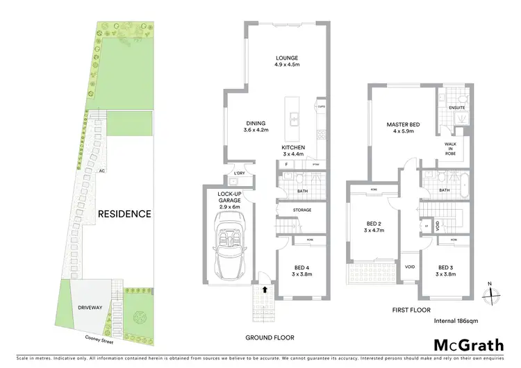 Floorplan of Homely semi-detached listing, 49A Cooney Street, North Ryde NSW 2113