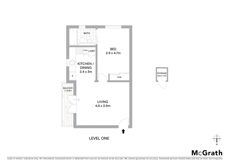 Floorplan of Homely apartment listing, 7/58 Dolphin Street, Coogee NSW 2034
