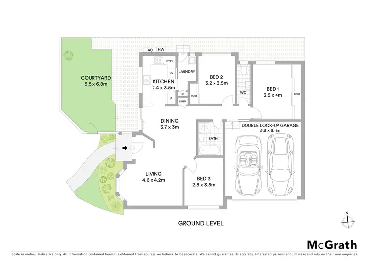 Floorplan of Homely villa listing, 1/232 Willarong Road, Caringbah South NSW 2229