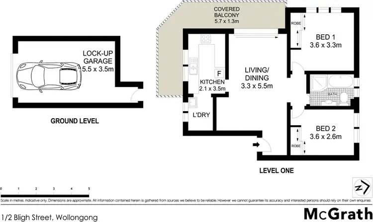 Floorplan of Homely apartment listing, 1/2 Bligh Street, Wollongong NSW 2500