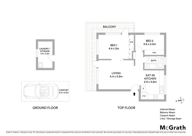 Floorplan of Homely apartment listing, 5/16 Foamcrest Avenue, Newport NSW 2106