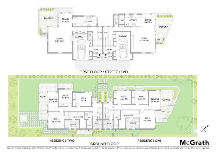 Floorplan of Homely townhouse listing, 1 & 2/19 Samora Avenue, Cremorne NSW 2090