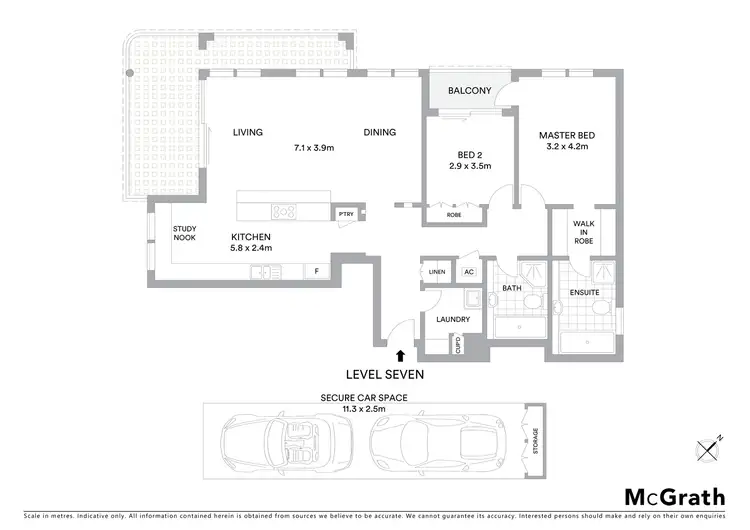 Floorplan of Homely apartment listing, 7D/8 Gas Works Road, Wollstonecraft NSW 2065