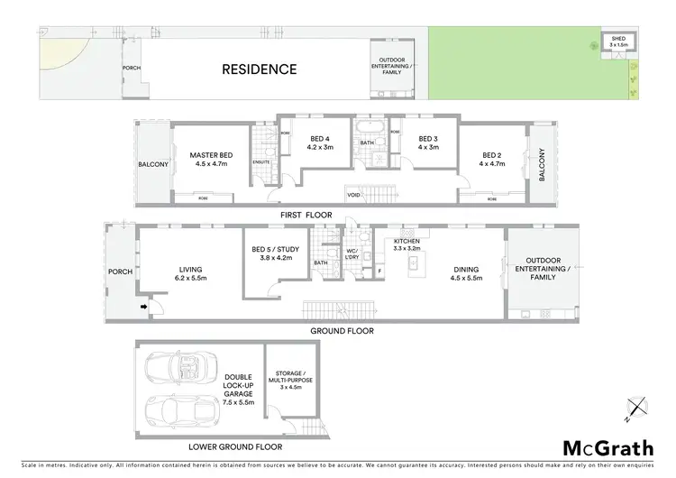 Floorplan of Homely semi-detached listing, 7 Haig Street, Bexley NSW 2207