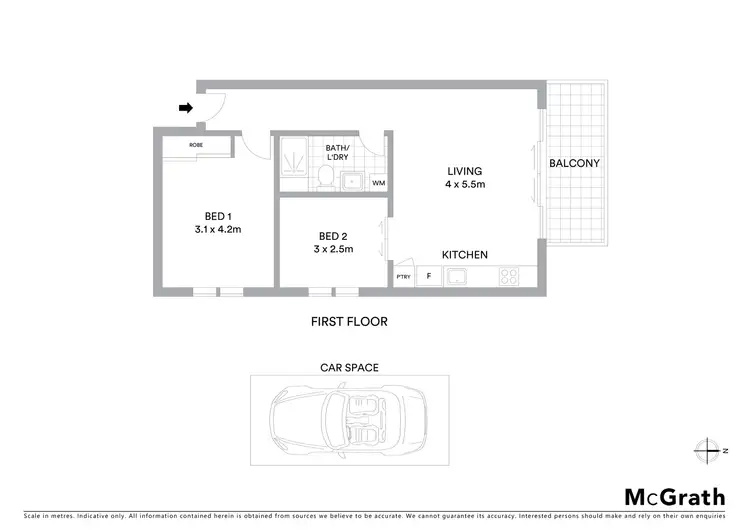 Floorplan of Homely apartment listing, 24/4A Lansdowne Road, St Kilda East VIC 3183