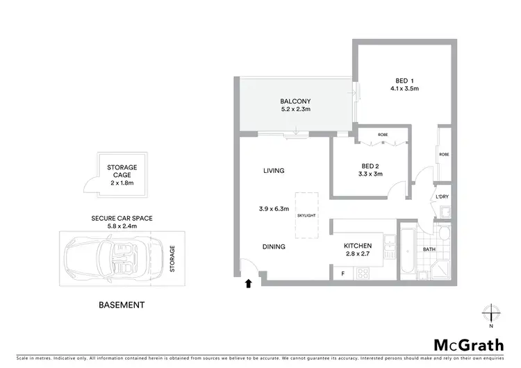 Floorplan of Homely apartment listing, 6/174 Brook Street, Coogee NSW 2034