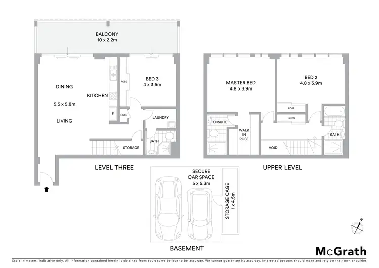 Floorplan of Homely apartment listing, 302/110 Queens Road, Hurstville NSW 2220