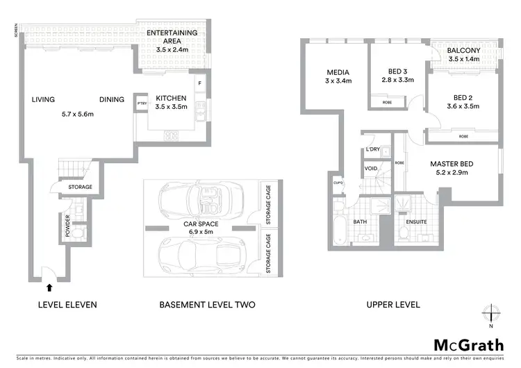 Floorplan of Homely apartment listing, 1107/48 Atchison Street, St Leonards NSW 2065