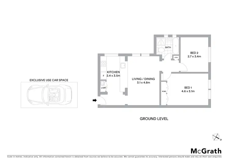 Floorplan of Homely apartment listing, 1/5A Priory Road, Waverton NSW 2060