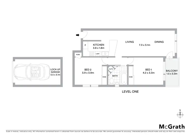 Floorplan of Homely unit listing, 5/21 Trafalgar Street, Brighton-le-sands NSW 2216
