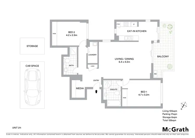Floorplan of Homely apartment listing, 211/2C Munderah Street, Wahroonga NSW 2076