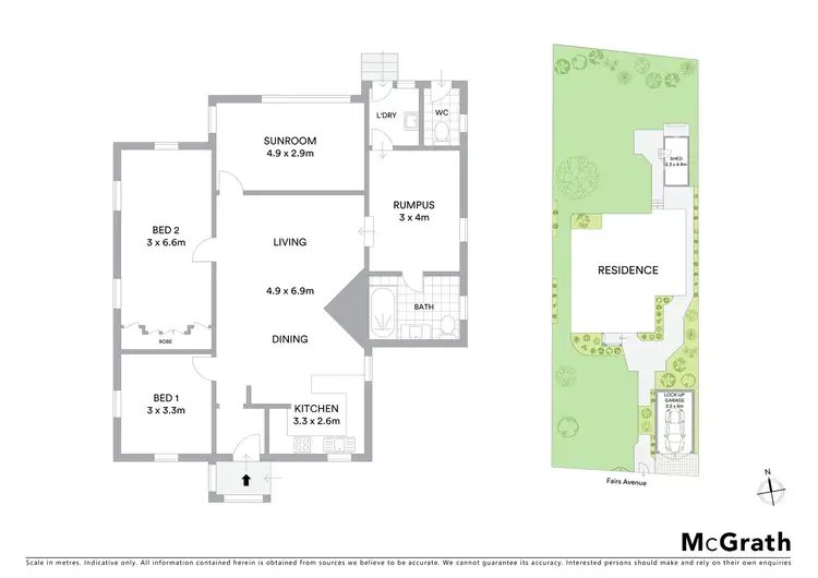 Floorplan of Homely semi-detached listing, 1 Fairs Avenue, Woolooware NSW 2230