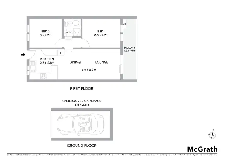 Floorplan of Homely unit listing, 6/27 Fourth Avenue, Sawtell NSW 2452