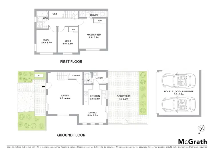 Floorplan of Homely townhouse listing, 1/5 Chelmsford Avenue, Naremburn NSW 2065