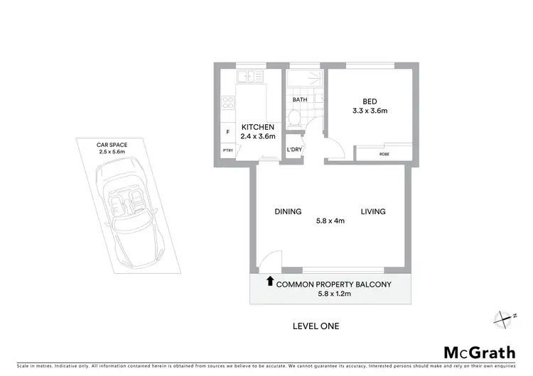 Floorplan of Homely apartment listing, 2/215 Ernest Street, Cammeray NSW 2062