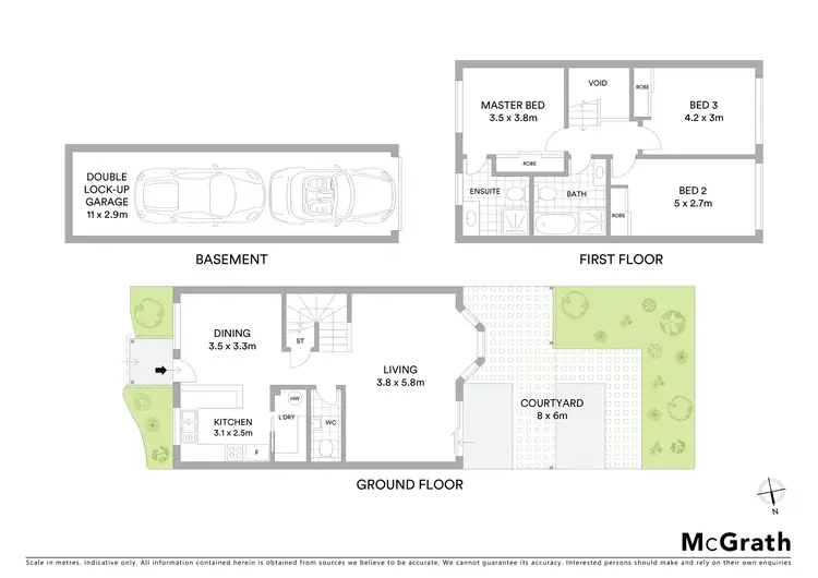 Floorplan of Homely townhouse listing, 3/465 The Boulevarde, Kirrawee NSW 2232