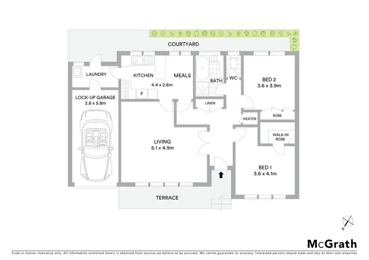 Floorplan of Homely villa listing, 2/138 Mitford Street, Elwood VIC 3184