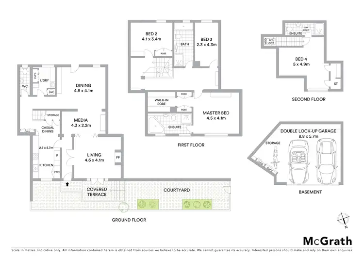 Floorplan of Homely townhouse listing, 2/11 Lytton Street, Cammeray NSW 2062
