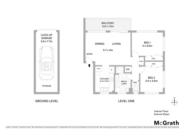 Floorplan of Homely apartment listing, 2/19 Huth Street, Labrador QLD 4215