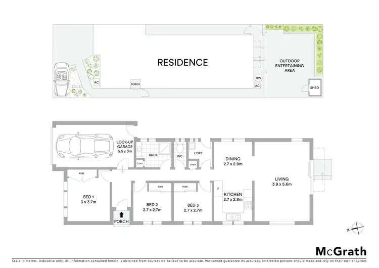 Floorplan of Homely villa listing, 2/61A Courtney Road, Padstow NSW 2211