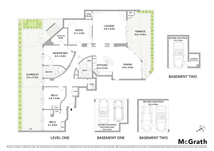 Floorplan of Homely apartment listing, 105/100 Bay Road, Waverton NSW 2060
