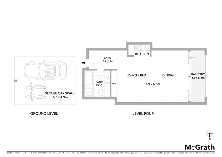 Floorplan of Homely apartment listing, 418/88 Dowling Street, Woolloomooloo NSW 2011