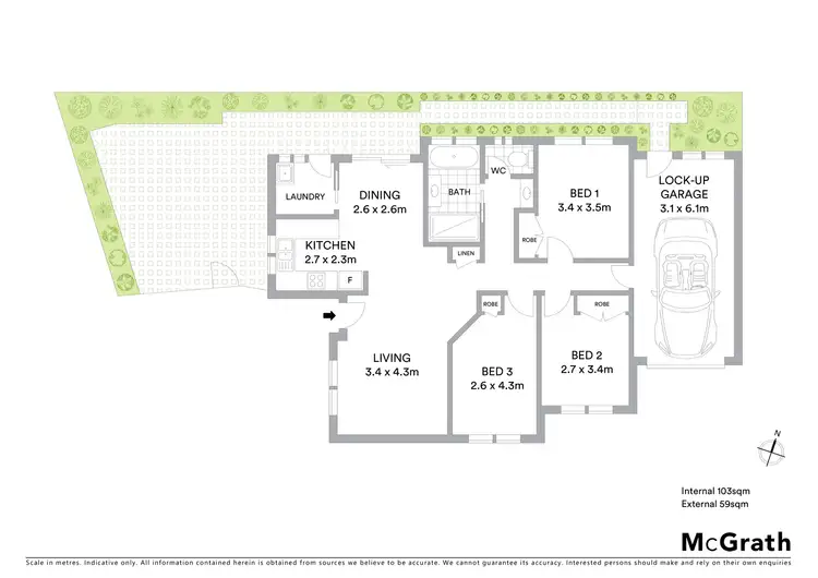Floorplan of Homely villa listing, 1/134 Bay Road, Toowoon Bay NSW 2261