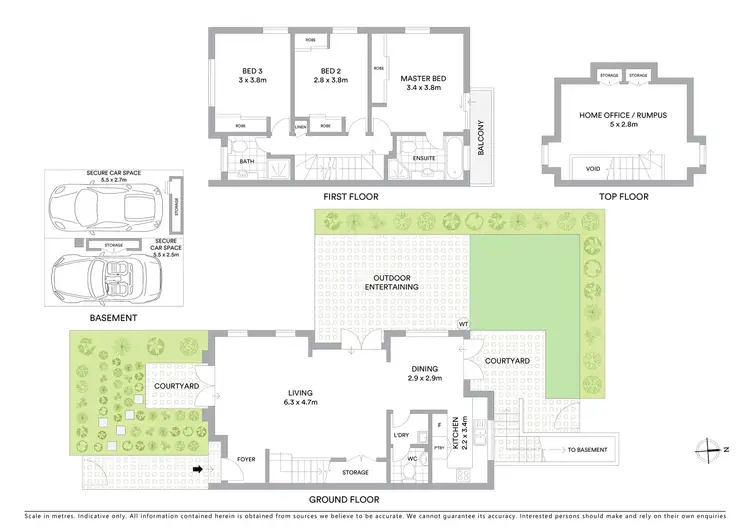 Floorplan of Homely townhouse listing, 1/252 Willoughby Road, Naremburn NSW 2065