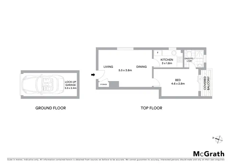 Floorplan of Homely unit listing, 15/5 Rocklands Road, Wollstonecraft NSW 2065