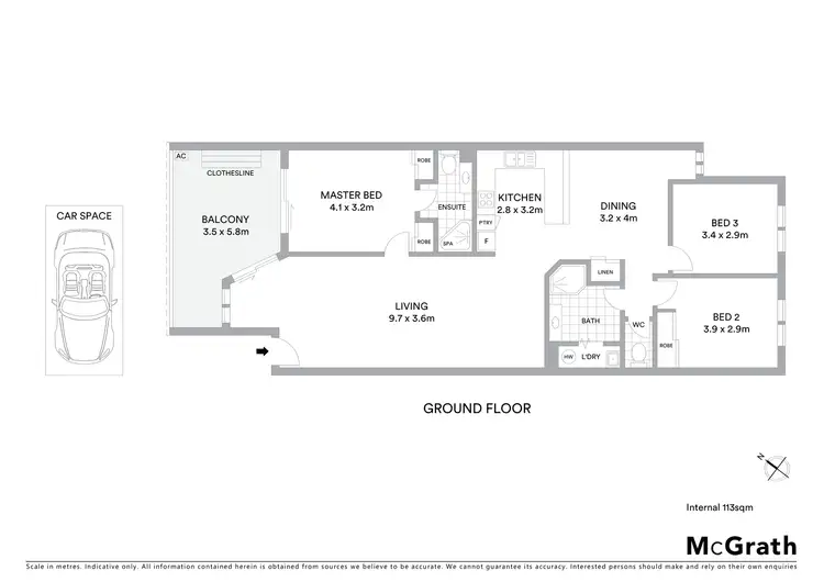 Floorplan of Homely apartment listing, 53/112 Baldwin Drive, Kaleen ACT 2617