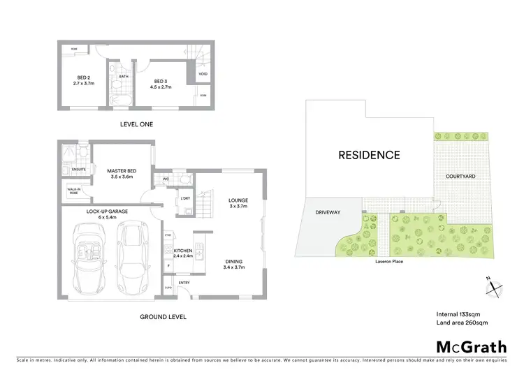 Floorplan of Homely townhouse listing, 1/11 Laseron Place, Mawson ACT 2607