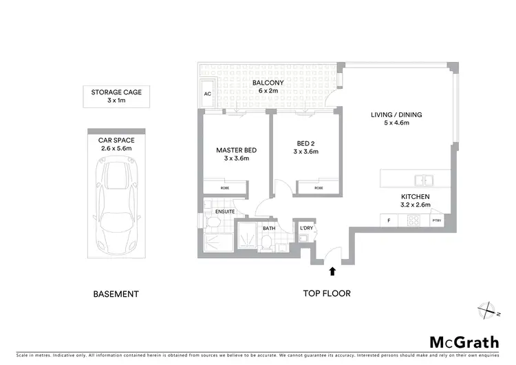 Floorplan of Homely apartment listing, 801/6 Cross Street, Bankstown NSW 2200