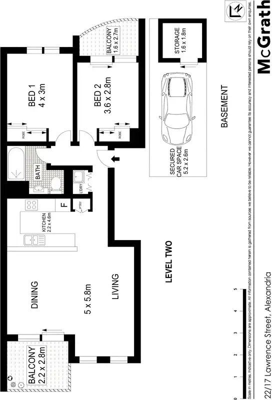 Floorplan of Homely apartment listing, 22/17 Lawrence Street, Alexandria NSW 2015